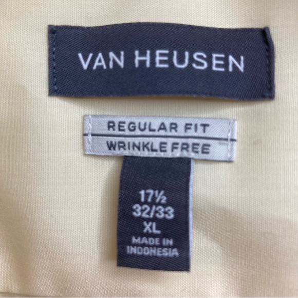 Van Heusen men’s button down Lemon Glaze XL - Picture 6 of 9